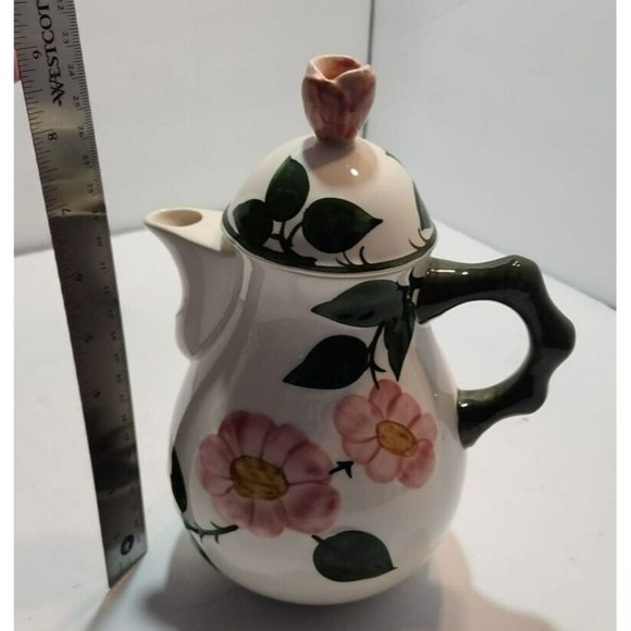 Vtg Villeroy Boch Wild Rose Teapot, Sugar Bowl, And Creamer Excellent Condition - Picture 10 of 16